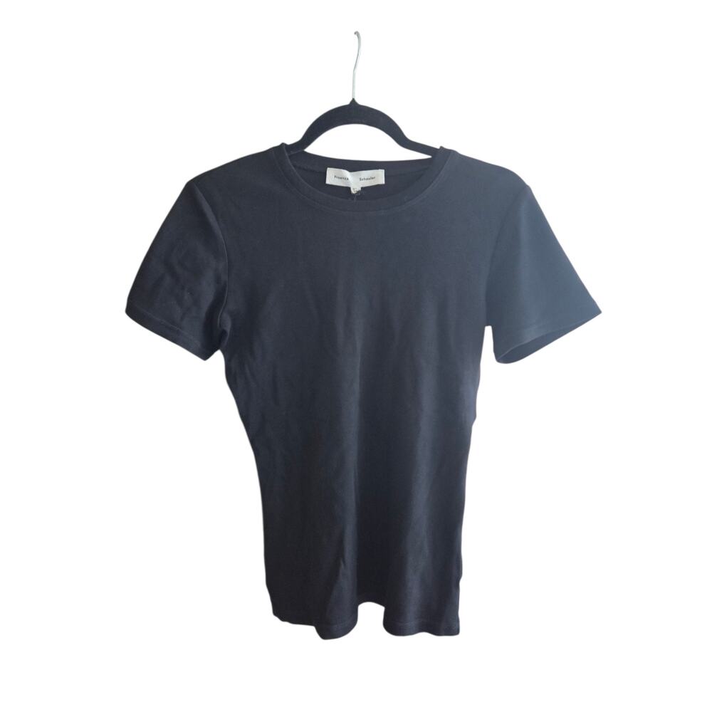 Proenza Schouler Black Cotton Jersey Short Sleeve Top Small